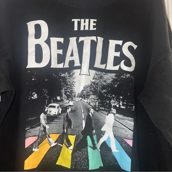 The Beatles Abbey Road Sweatshirt XXL Black Long Sleeve Band Merch Vintage Style - Picture 2 of 4